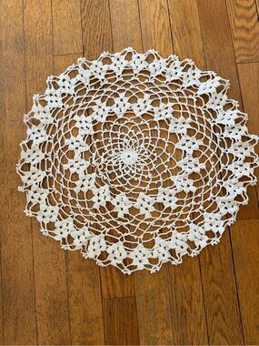 Handmade White Crochet Round Doily